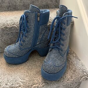 New Azalea Wang denim Boots